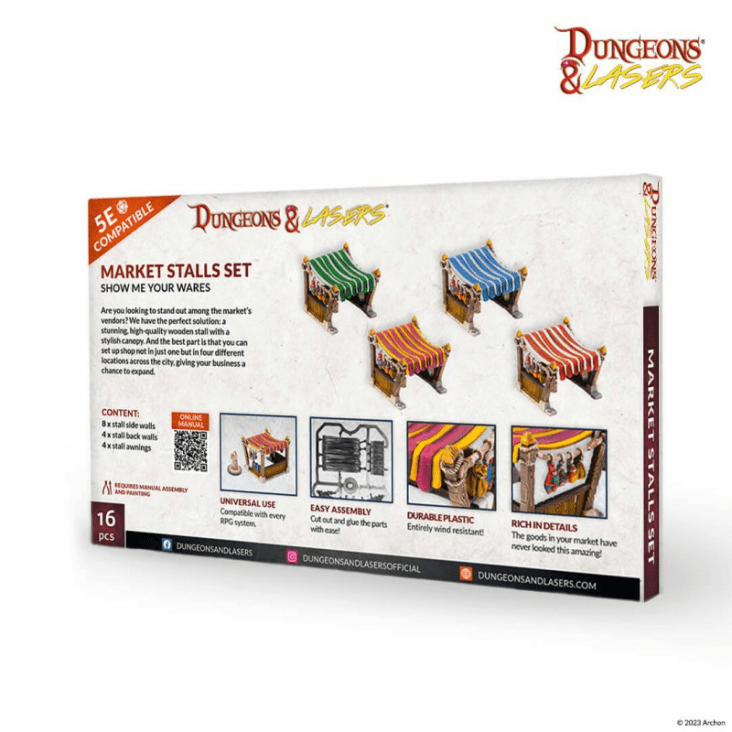 Dungeons & Lasers Terrain Fantasy: Market Stalls Set