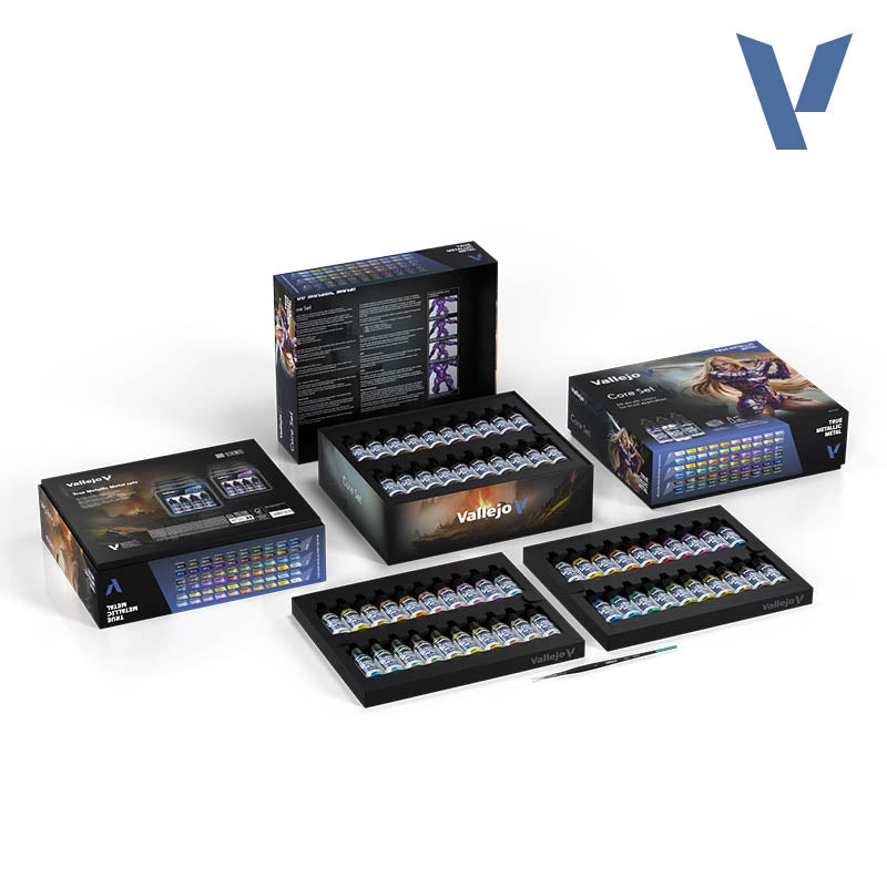 Paint Vallejo True Metallic Metal Set: Core Set (60 Colors) (Special Box), 18 ml.