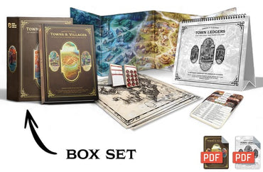 Worlds at a Glance RPG: Towns & Villages Box Set