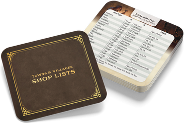 Worlds at a Glance RPG: Towns & Villages Shop Cards