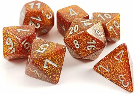 Dice Chessex: Poly 7 set Mini Glitter