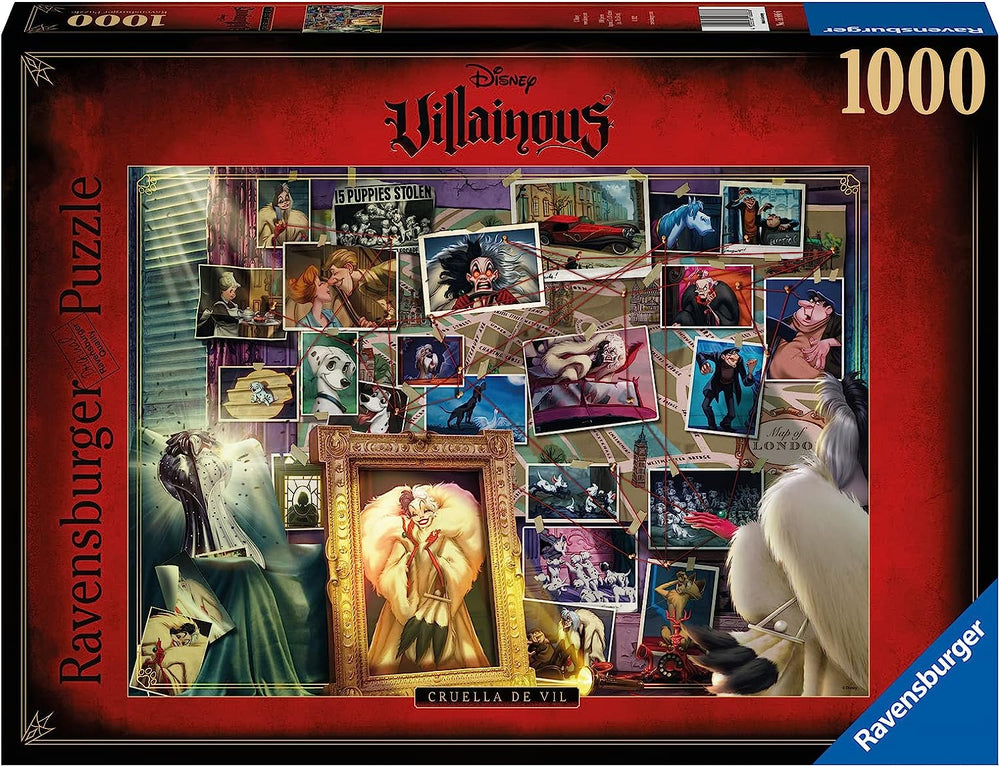 Puzzle Ravensburger: 1000 piece Disney Villainous: Cruella de Vil