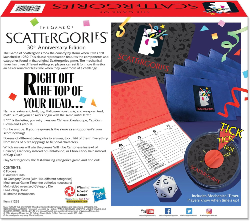 Scattergories:  30th Anniversary Edition