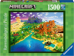 Puzzle Ravensburger: 1500 piece Minecraft: World of Minecraft