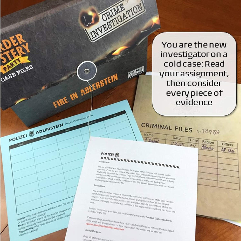 Murder Mystery Party Case Files: Fire in Alderstein