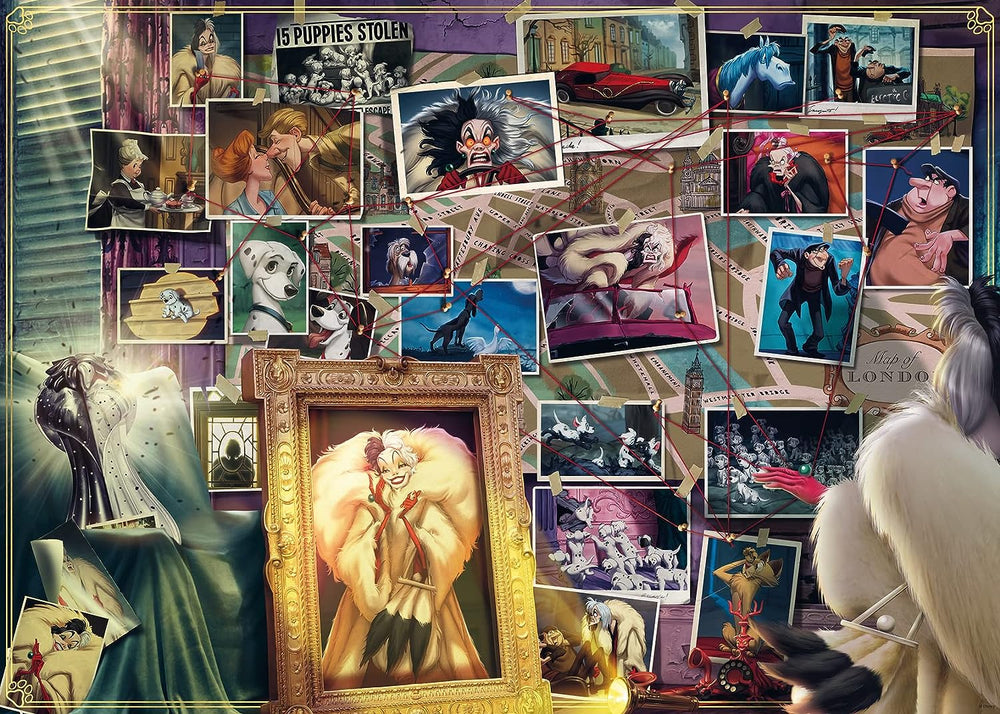 Puzzle Ravensburger: 1000 piece Disney Villainous: Cruella de Vil