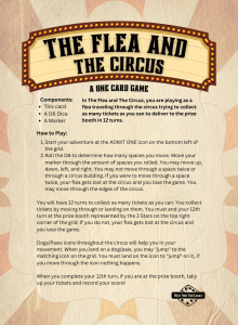 The Flea and the Circus (one card game)