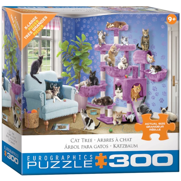 Puzzle Eurographics:  300 large piece Cat Tree