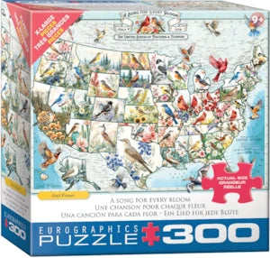 Puzzle Eurographics:  300 large piece A Song for Every Bloom by Gail Fraser