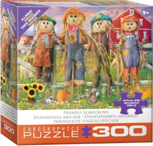 Puzzle Eurographics:  300 large piece Friendly Scarecrows by Eduoard