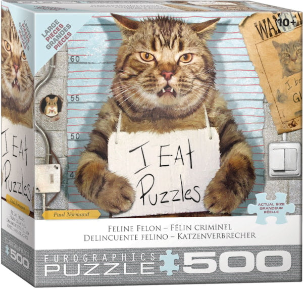 Puzzle Eurographics:  500 large piece Feline Felon