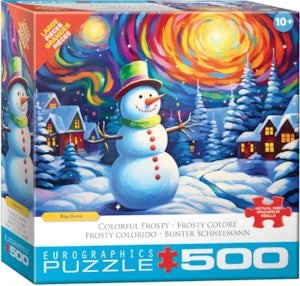 Puzzle Eurographics:  500 large piece Colorful Frosty by Ray Heere