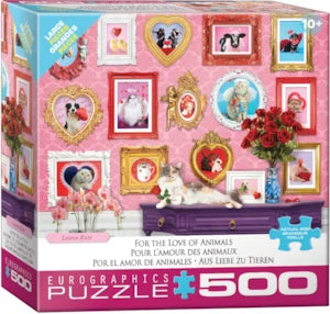 Puzzle Eurographics:  500 large piece For the Love of Animals by Leann Kate