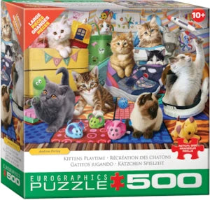 Puzzle Eurographics:  500 large piece Kittens Playtime by Andrew Farley