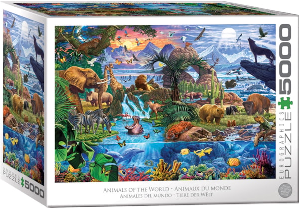 Puzzle Eurographics:  500 large piece Animals of the World by Crisp