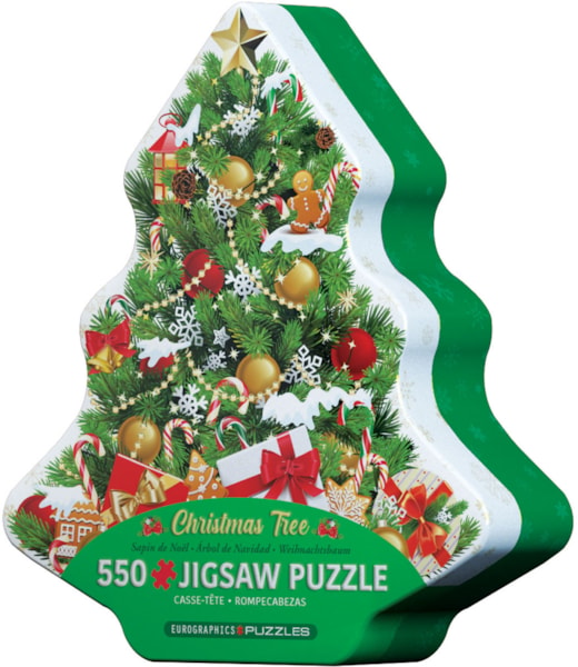 Puzzle Eurographics:  550 piece Christmas Tree Tin
