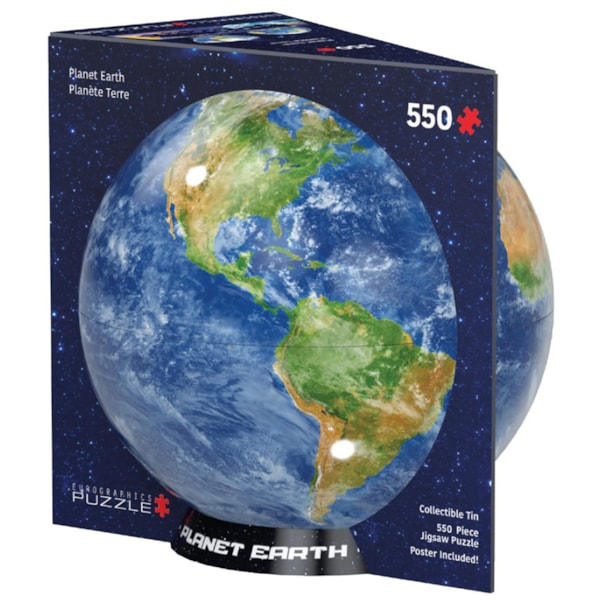 Puzzle Eurographics:  550 piece Planet Earth Tin