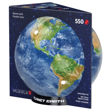 Puzzle Eurographics:  550 piece Planet Earth Tin