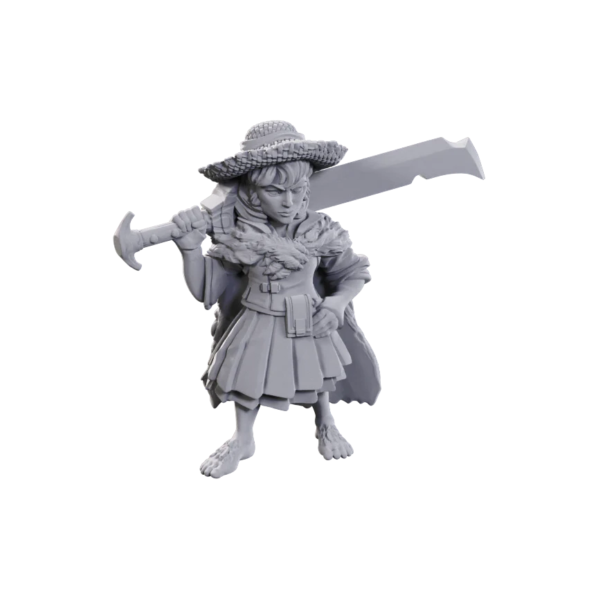 Mini Pathfinder Deep Cuts: Magus Female Halfling Low-Level