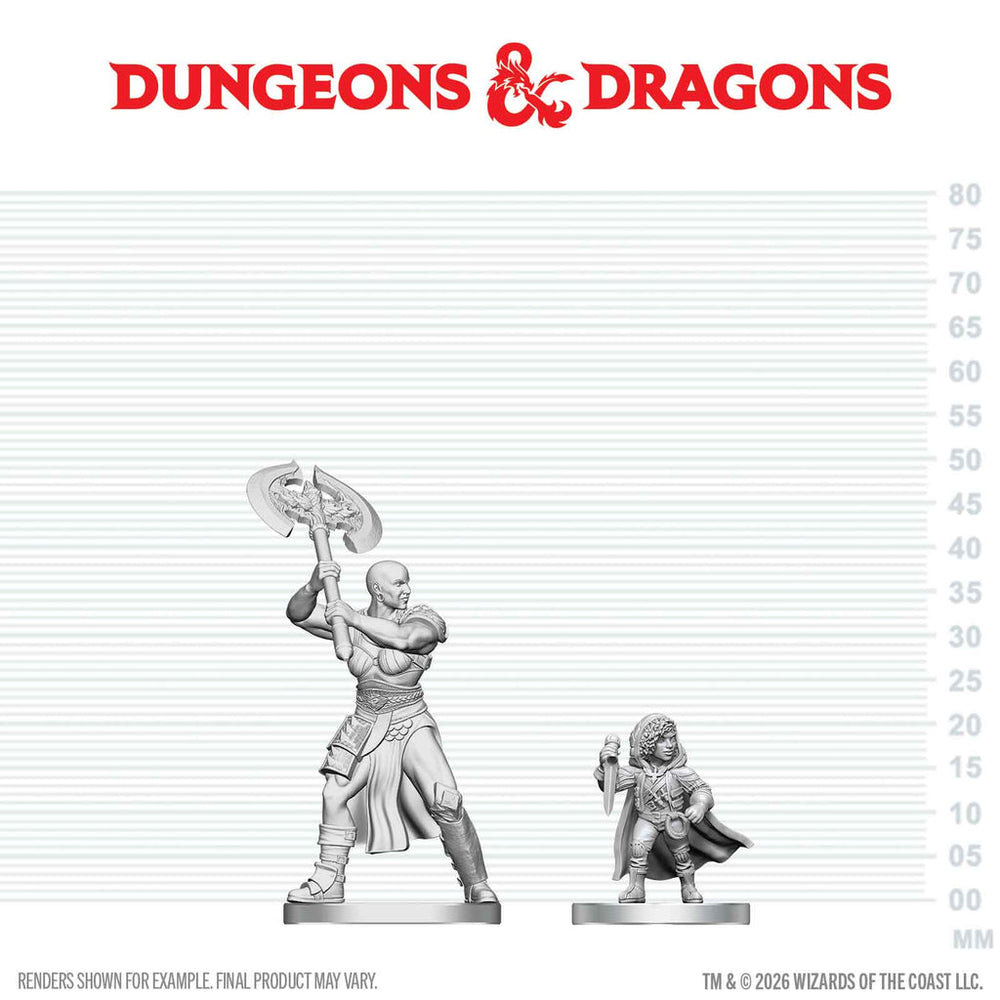 Mini Dungeons & Dragons Nolzur's Marvelous: Goliath Barbarian & Halfling Rogue