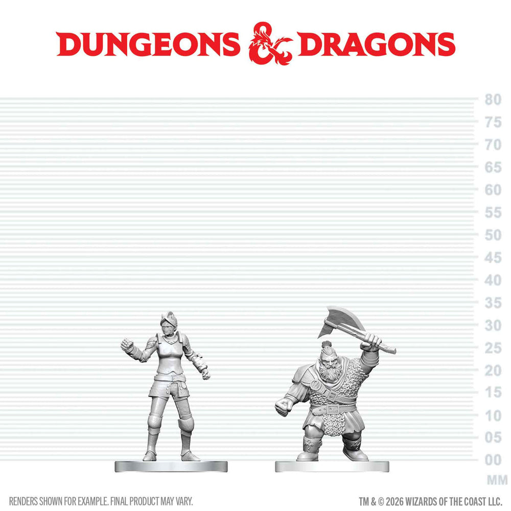 Mini Dungeons & Dragons Nolzur's Marvelous: Cultist of Bane & Dwarf Zhentilar Soldier