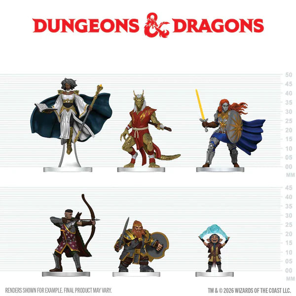 Mini Dungeons & Dragons Icons of the Realms: Player's Handbook - Swords & Staves Starter Set