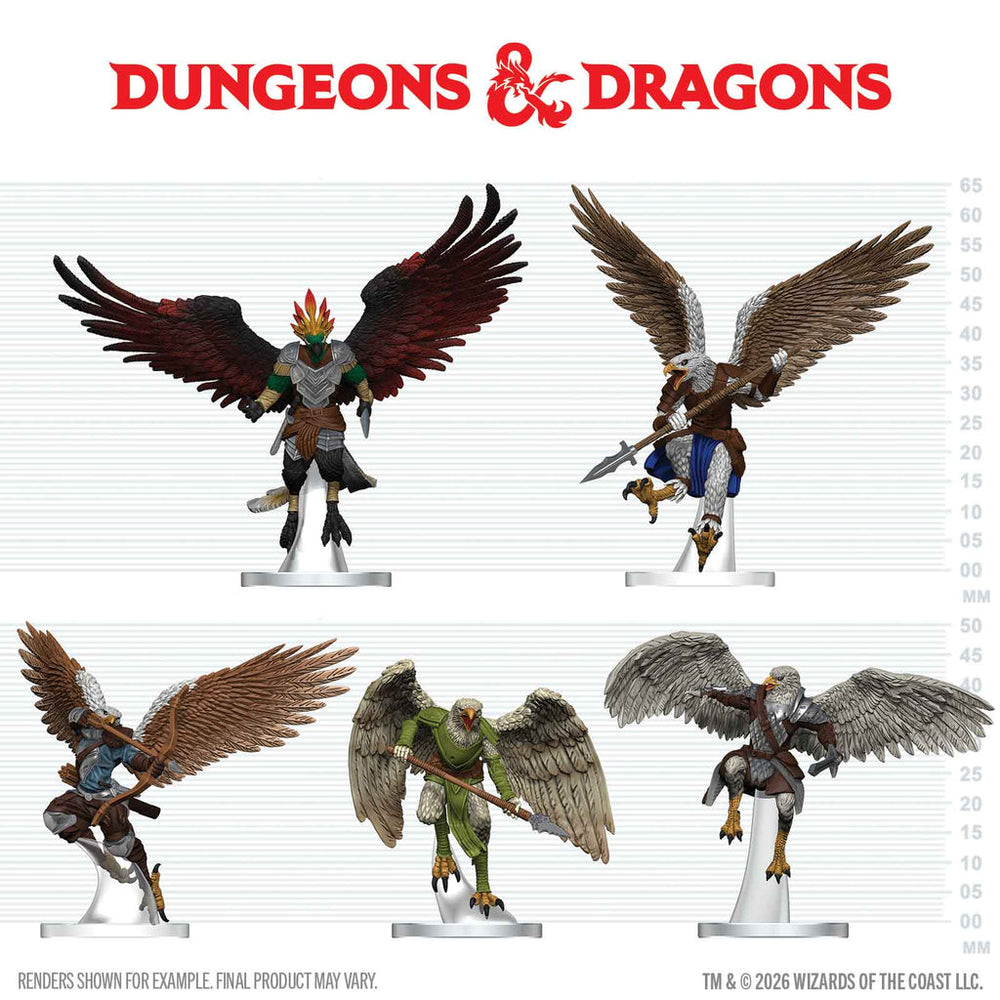 Mini Dungeons & Dragons Icons of the Realms: Aarakocra Flock