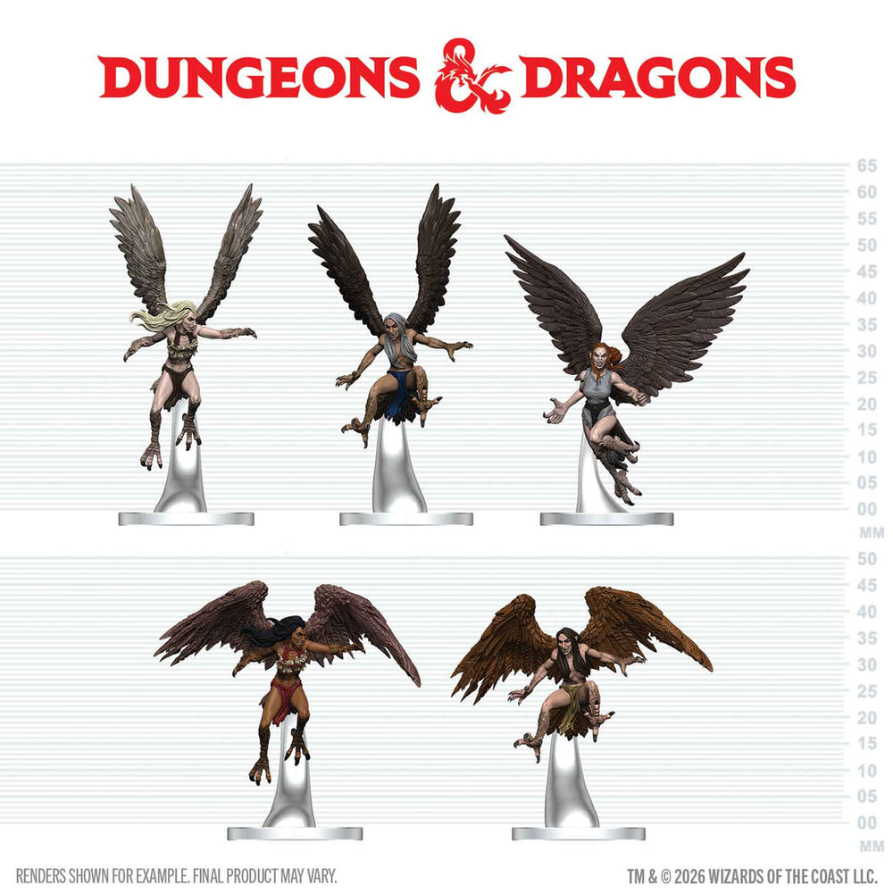 Mini Dungeons & Dragons Icons of the Realms: Harpy Flock