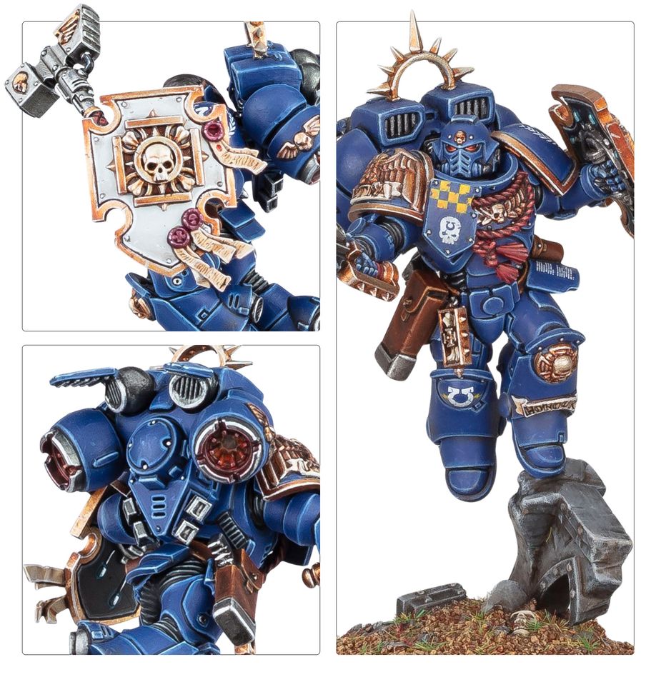 Warhammer 40K Space Marines: Captain W/Jump Pack & Relic Shield