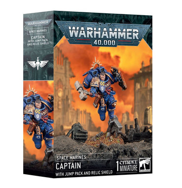 Warhammer 40K Space Marines: Captain W/Jump Pack & Relic Shield