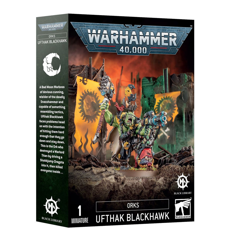 Warhammer 40K Black Library Miniature: Orks, Ufthak Blackhawk