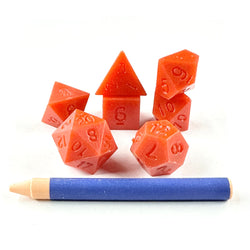 Dice Black Oak: Poly 7 Set Advanced Dice & Crayon