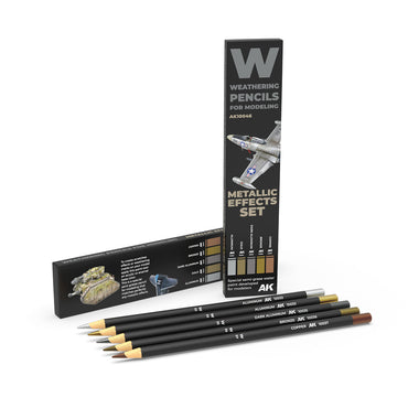 Weathering Pencils: Set - Metallic Effects