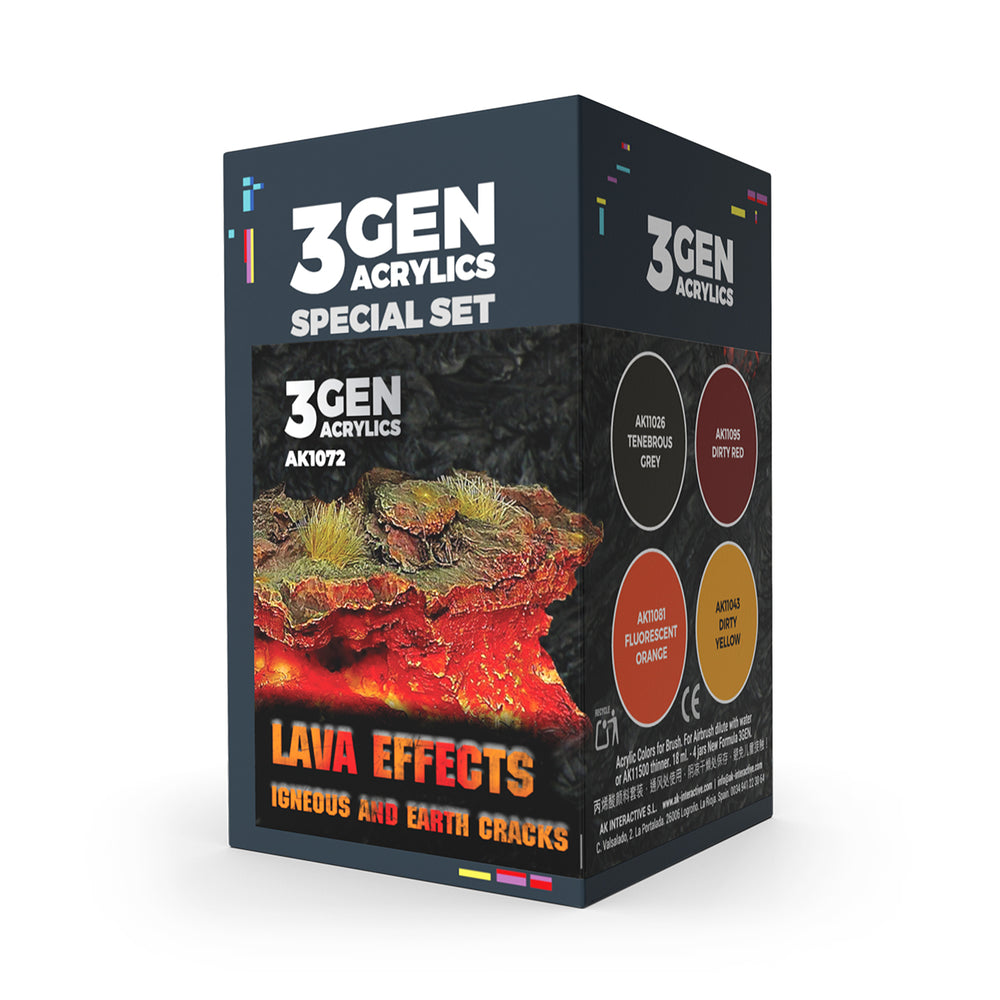 Paint AK: Wargame Set Lava Effects