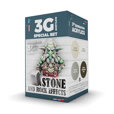 Paint AK: Wargame Set Stone and Rock Effects