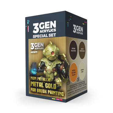 Paint AK: Wargame Set Non Metallic Metal Gold