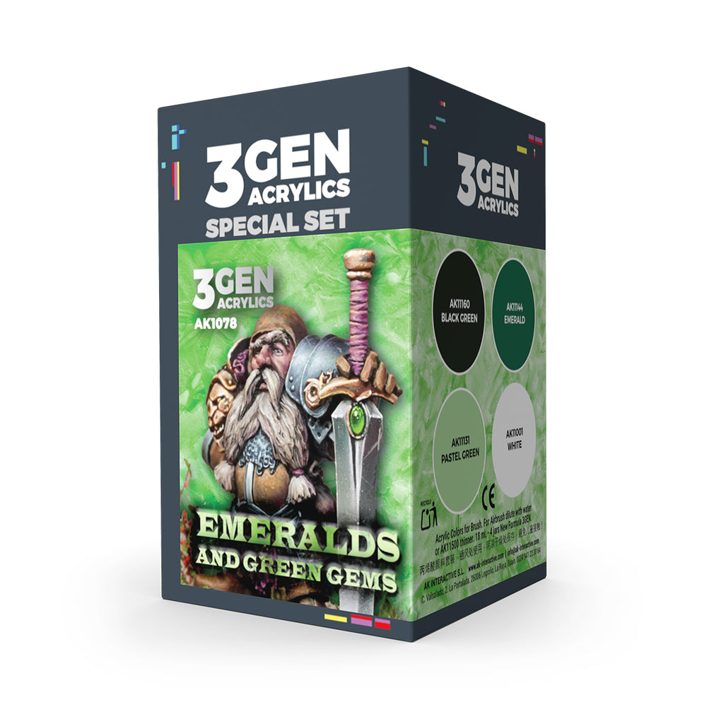 Paint AK: Wargame Set Emeralds and Green Gems