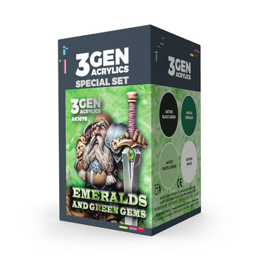 Paint AK: Wargame Set Emeralds and Green Gems