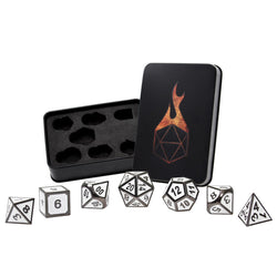 Dice Forged: Poly 7 set Metal Banded