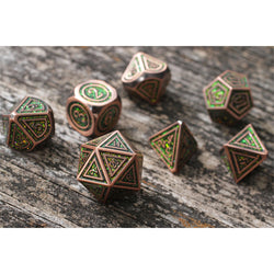 Dice Forged: Poly 7 set Metal & Mica