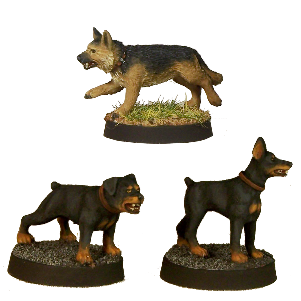 Mini Crooked Modern: Criminal Dog Handler + Dogs (4)