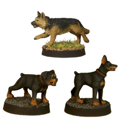 Mini Crooked Modern: Criminal Dog Handler + Dogs (4)