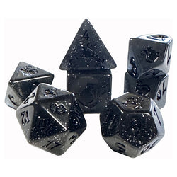 Dice Black Oak: Poly 7-Set Kitty Clacks