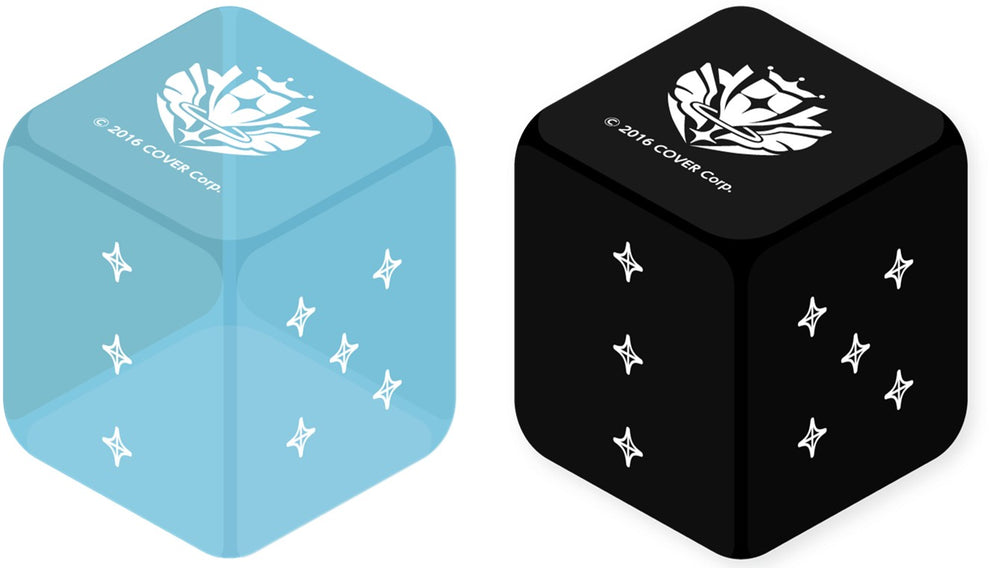 Hololive OCG: Dice Set- Light Blue & Black (2-piece set)