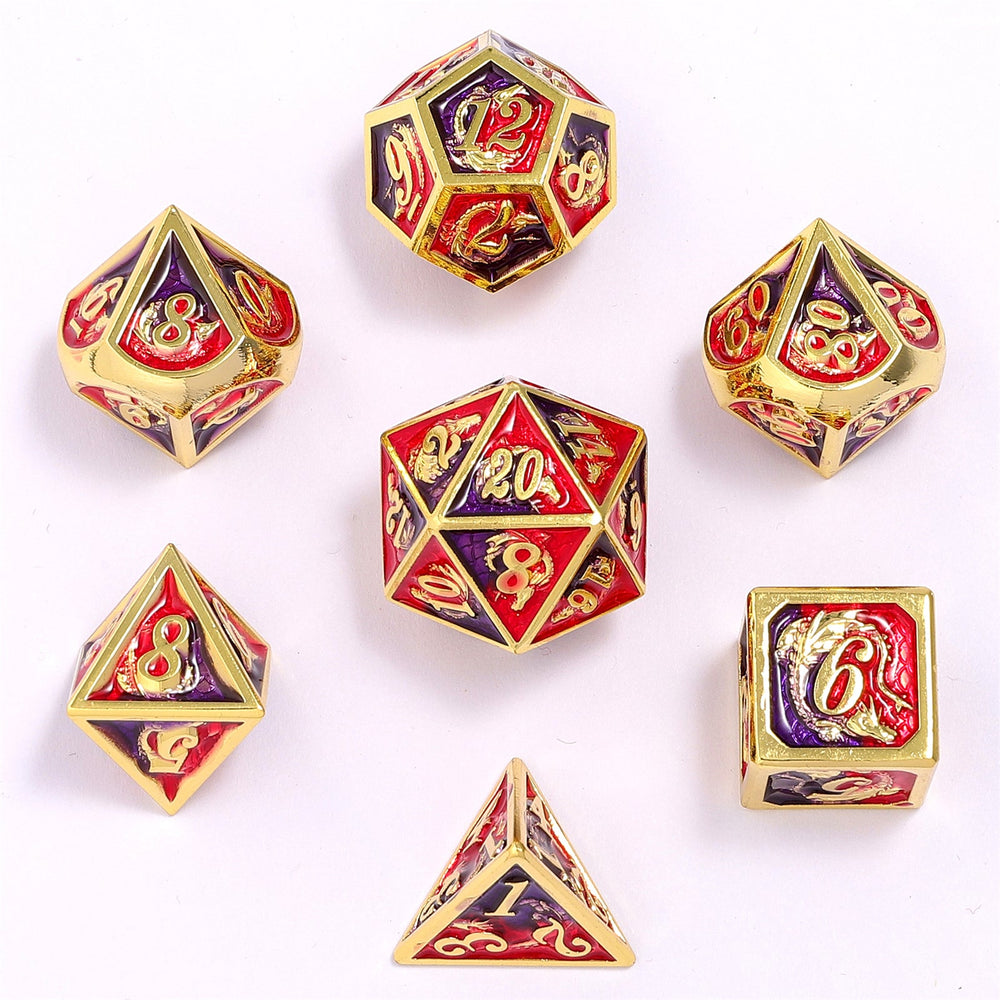 Dice Hymgho: Poly 7-Set Solid Metal Dragon Dice