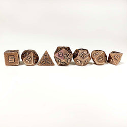 Dice Hymgho Poly 7 Set: 10mm Mini Solid Metal