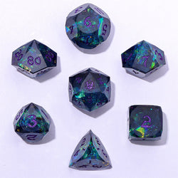 Dice Hymgho: Poly 7-Set Captured Magic Luster Cut Resin
