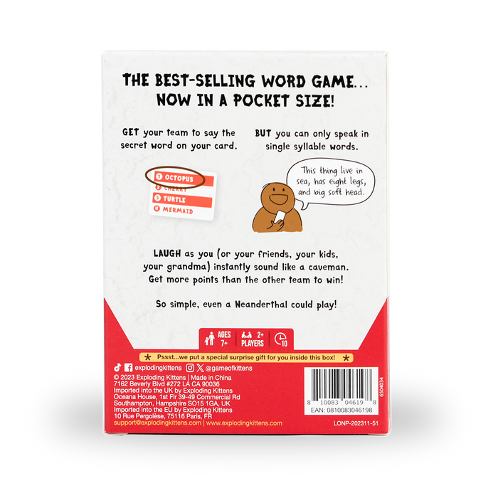 Grab & Game: Poetry for Neanderthals