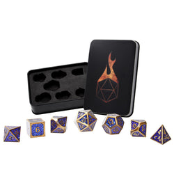 Dice Forged: Poly 7 set Metal & Mica