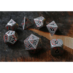 Dice Forged: Poly 7 set Metal Cracked